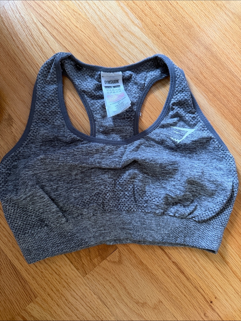 Gymshark Seamless Racerback Sports Bra in Heather Gray